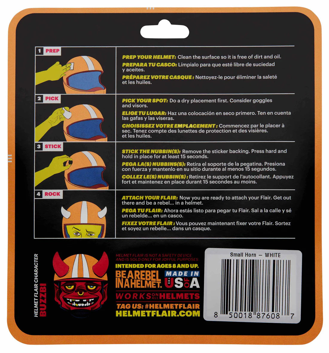 MagNeatOhz: Small Gold Devil Horns for Helmet