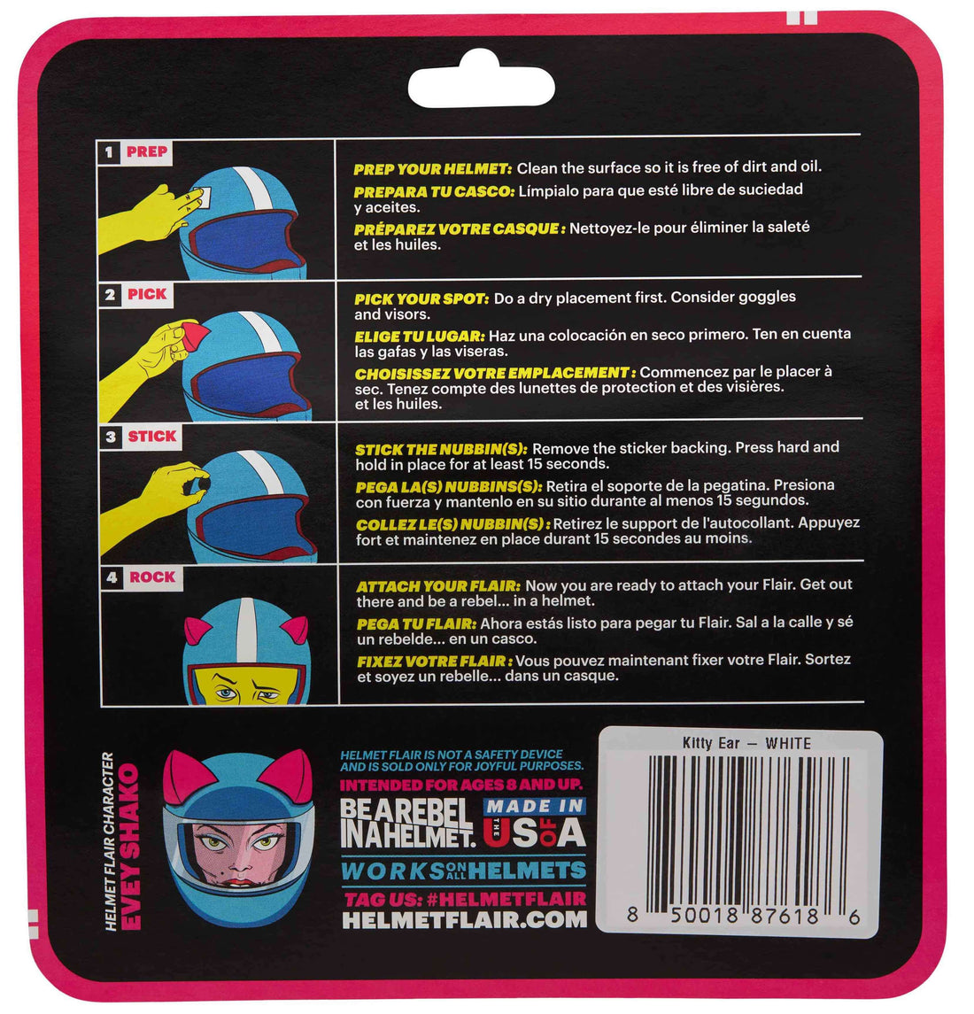 MagNeatOhz: Cat Ears for Helmet Pink